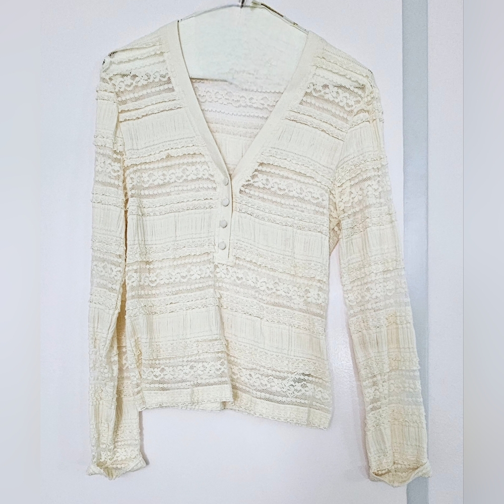 Steve Madden Caterina V-Neck Henley Top